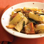 "Rigatoni With Roasted Pumpkin and Goat Cheese."